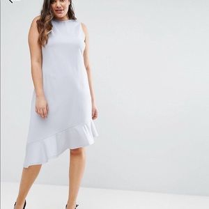 ASOS Curve drop hem asymmetrical midi dress